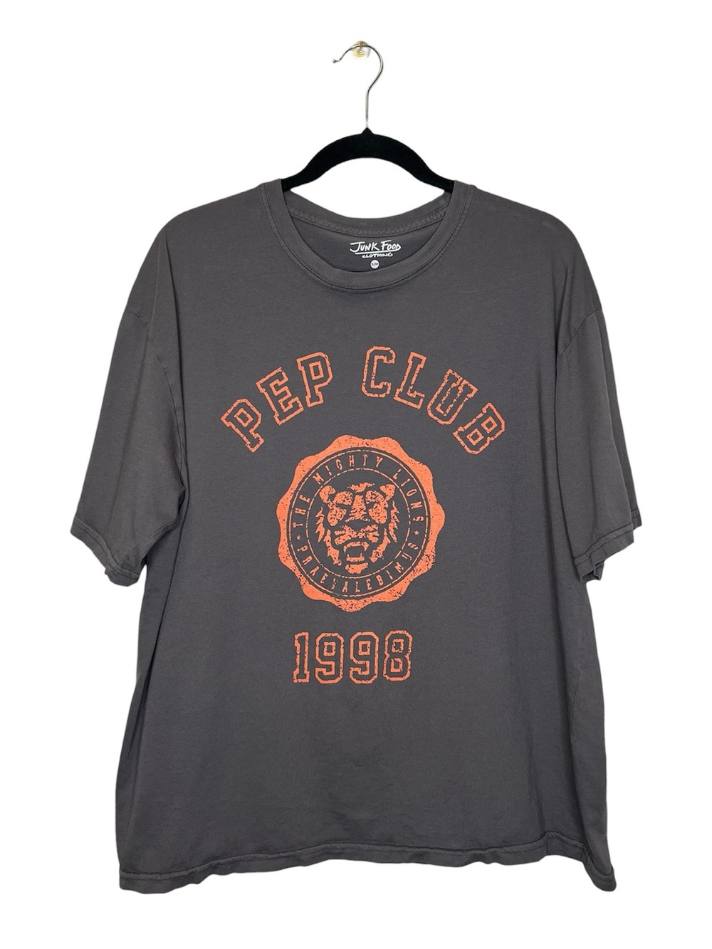 JUNK FOOD Pep Club 1998 Oversized Slouchy 100% Cotton Casual Tee size S/M